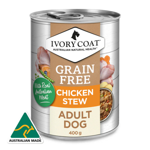 Ivory Coat Dog Can Chicken Stew 400g x 12 Slab
