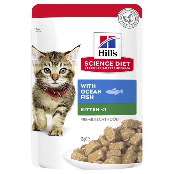 Science Diet Kitten Ocean Fish Pouch Cat Food 85g (Individual)