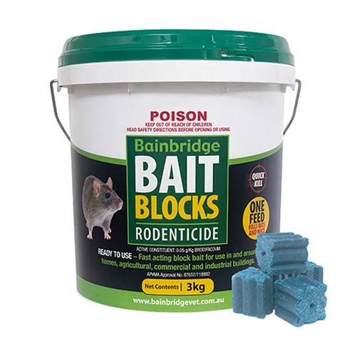 Bainbridge Rodent Bait Blocks - 3kg (Yellow)