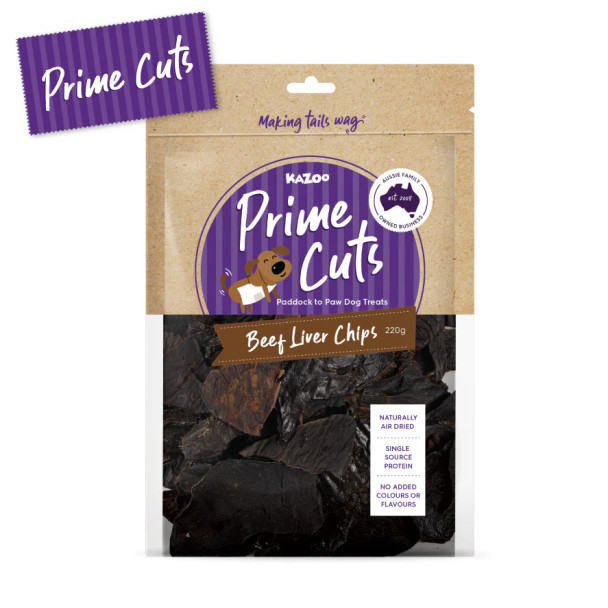 Kazoo Prime Cuts Beef Liver Chips 220g