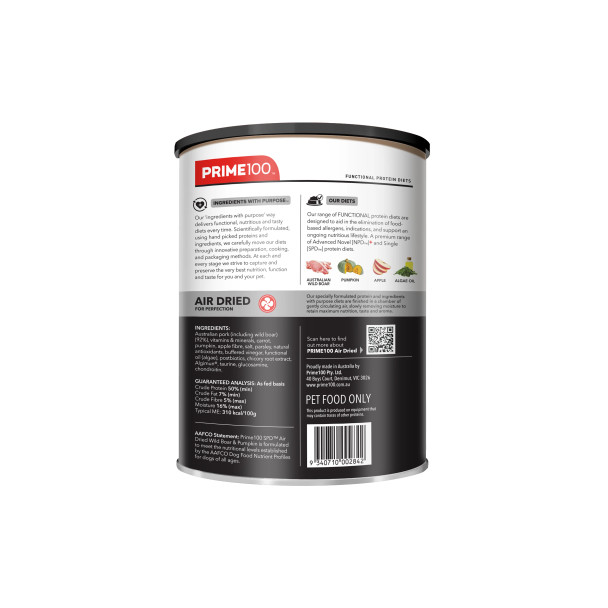 Prime 100 - SPD™ Air Dried Wild Boar & Pumpkin 600g