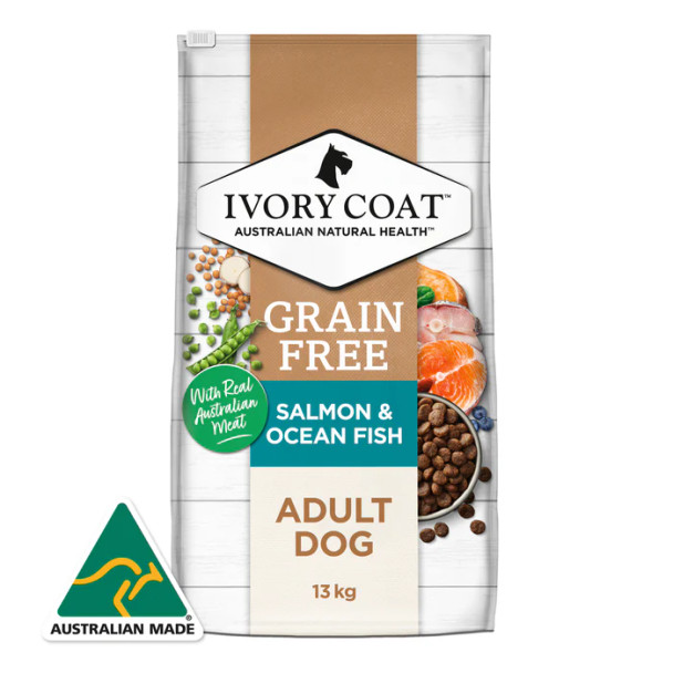 Ivory Coat Dog Grain Free Sensitive Adult Salmon & Ocean Fish 13Kg