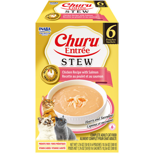 INABA Cat Churu Entree Stew Chicken and Salmon 6 x 50g