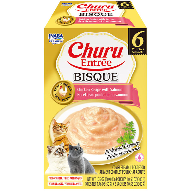 INABA Cat Churu Entree Bisque Chicken and Salmon 6 x 50g