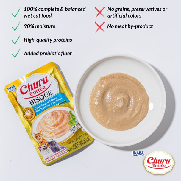 INABA Cat Churu Entree Bisque Chicken and Cheese 6 x 50g