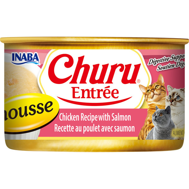 INABA Cat Churu Entree Mousse Chicken and Salmon 85g