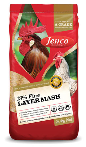 Jenco Fine Layer Mash 18% 20Kg