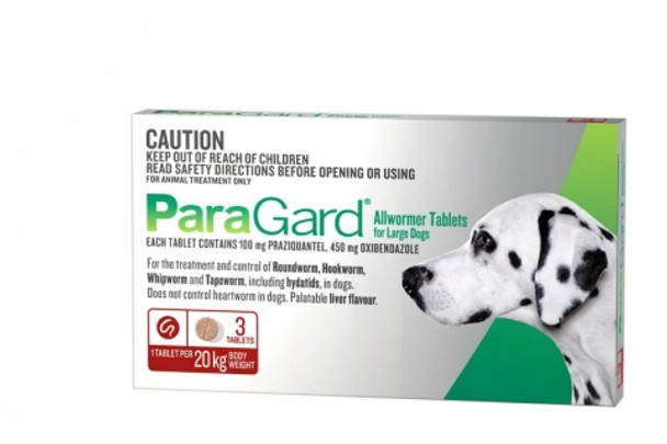 Paragard Large Dogs (Up To 20Kg 3 Pack)