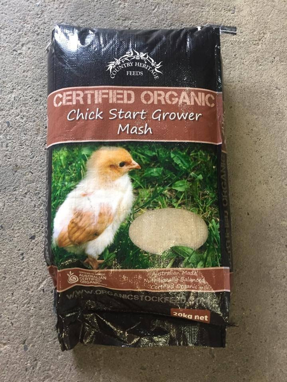 Country Heritage Organic Chick Starter Grower Crumble 20kg Mooey S Pty Ltd