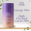 VITAL PURPLE 'ENERGY NIBS', 10 oz/283 g, RAW, HIGH FLAVANOL, ORAGANIC, LAB TESTED