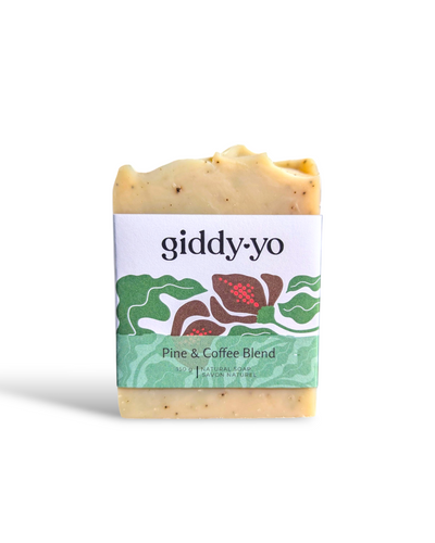 Pine & Coffee - Soap bar with packaging