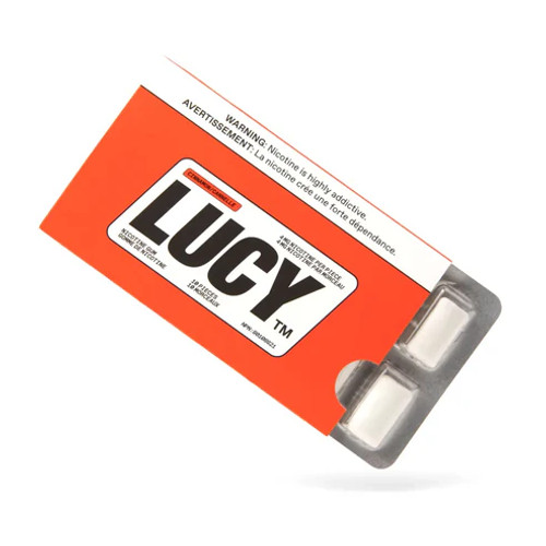Cinnamon Lucy gum in package.  Cinnamon Lucy gum in package.