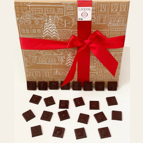 *COMING SOON*  LiveOnChocolate Dark Chocolate Advent Calendar, Organic Bean to Bar Artisan Vegan Chocolate