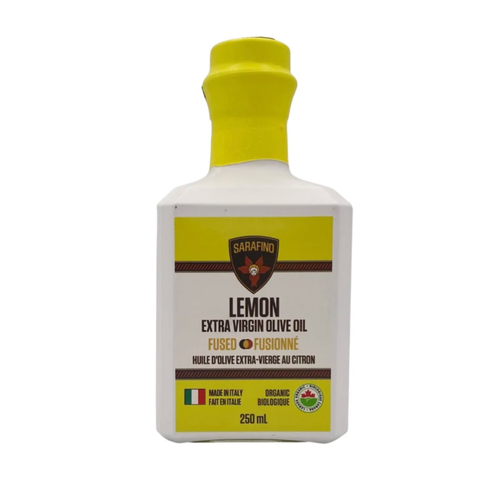 Sarafino Lemon Fused Extra Virgin Olive Oil, 250 ml, Organic, Italy, 100% Olive Oil, Lab Tested, Canadian Company