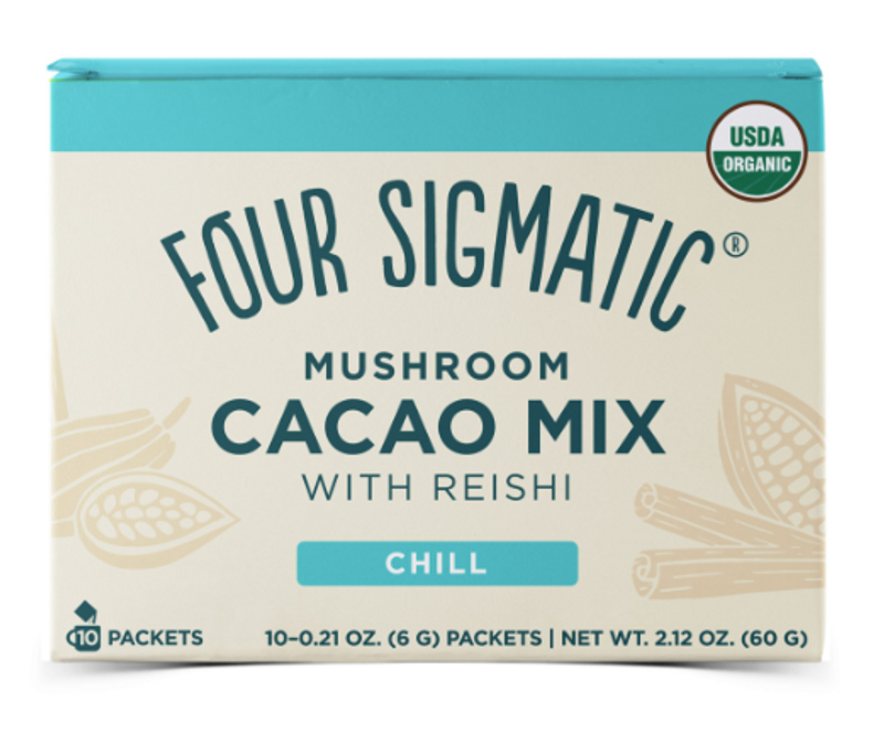 *NEW* Four Sigmatic CHILL Mushroom Cacao Mix (w/ Reishi) – 10 Packets