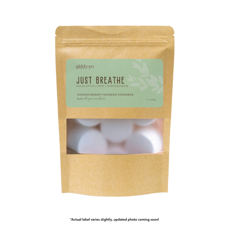 Shower Steamers, 'Just Breathe '– Eucalyptus & Mint,  Handcrafted in Canada,  Zero Synthetic Fragrances or Harsh Chemicals