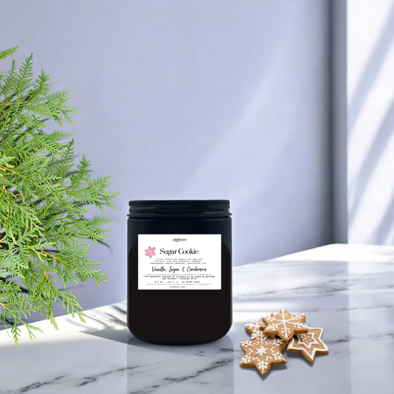 Sugar Cookie Artisan Coconut Apricot Wax Candle, 40 hr Burn, Toxin-Free, Free From Phthalates, Parabens, Formaldehyde, Mercury, Lead