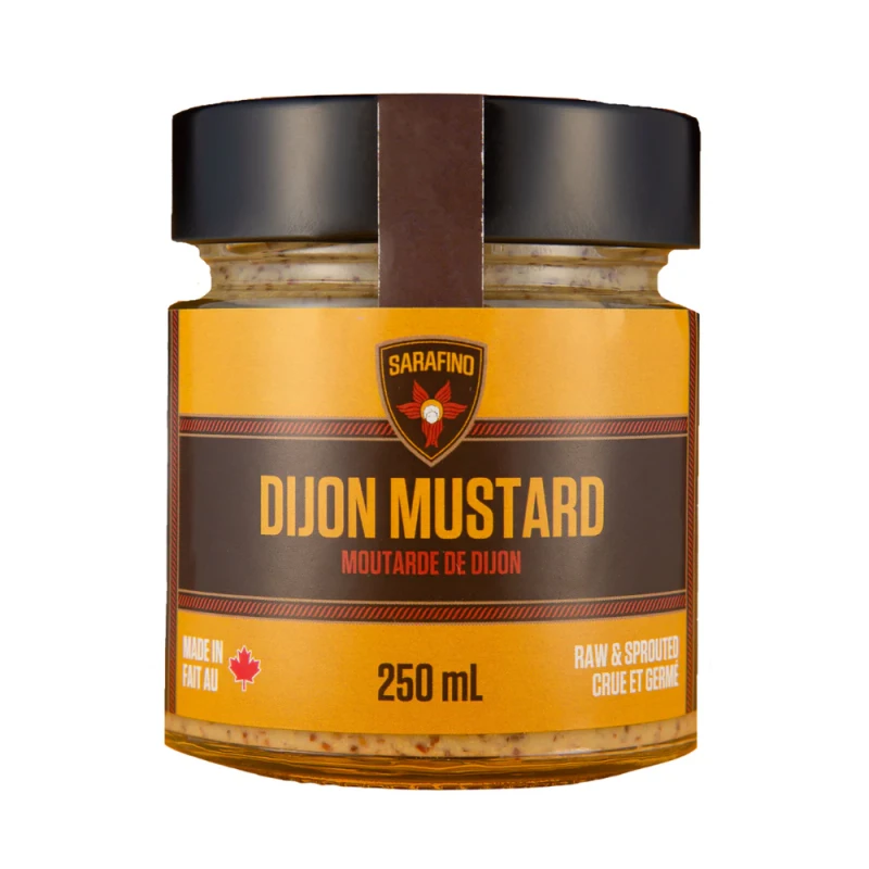 Sarafino Dijon Mustard, 250 ml, Zero Preservatives, Colourings, nor Additives, Canadian Made