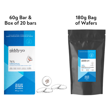 Giddy yo Original 76% Dark Chocolate Bar | Ceremonial-Grade