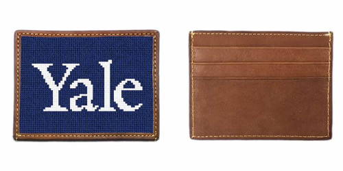 Yale Classic Needlepoint Card Wallet
