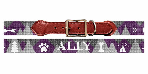 Woodland Ally Needlepoint Dog Collar