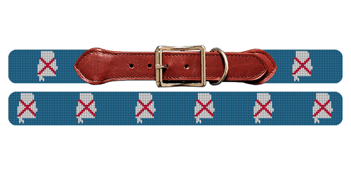 Alabama State Needlepoint Dog Collar
