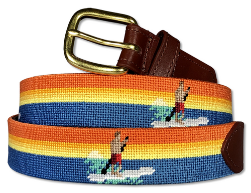 SUP Stand Up Paddle Board Needlepoint Belt
