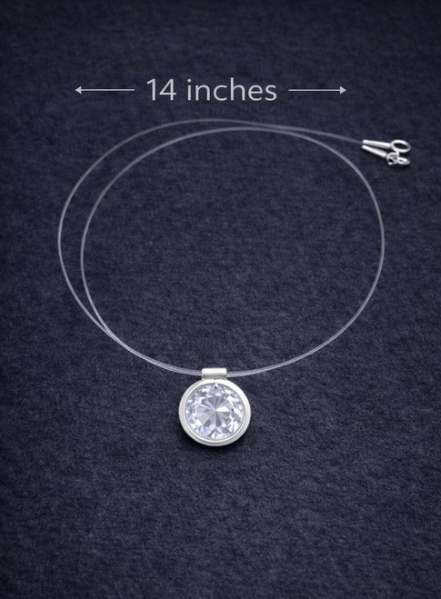 Sassy necklace  925 plata     Large Swarovski 