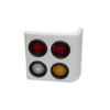T-Coach Tail-Light, (1pc) Housing & Hardware Only, For 4' Rounds - #P-T2134-W-H
