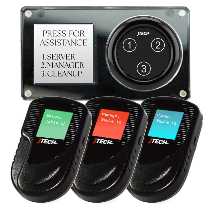 JTECH SpotCall Call Button System with Color Pagers
