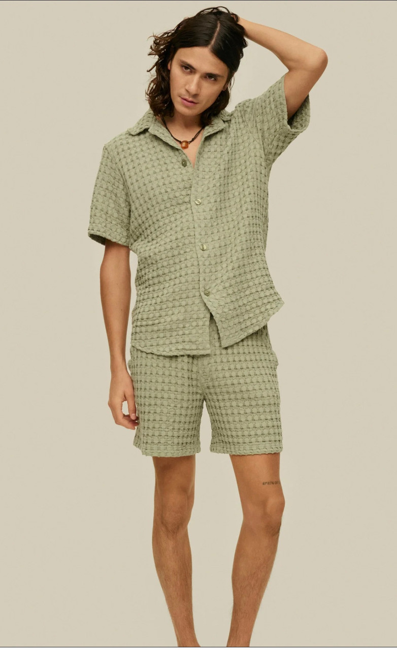 Cuba Waffle Shirt - Hazel Twenty/Lex Twenty Menswear