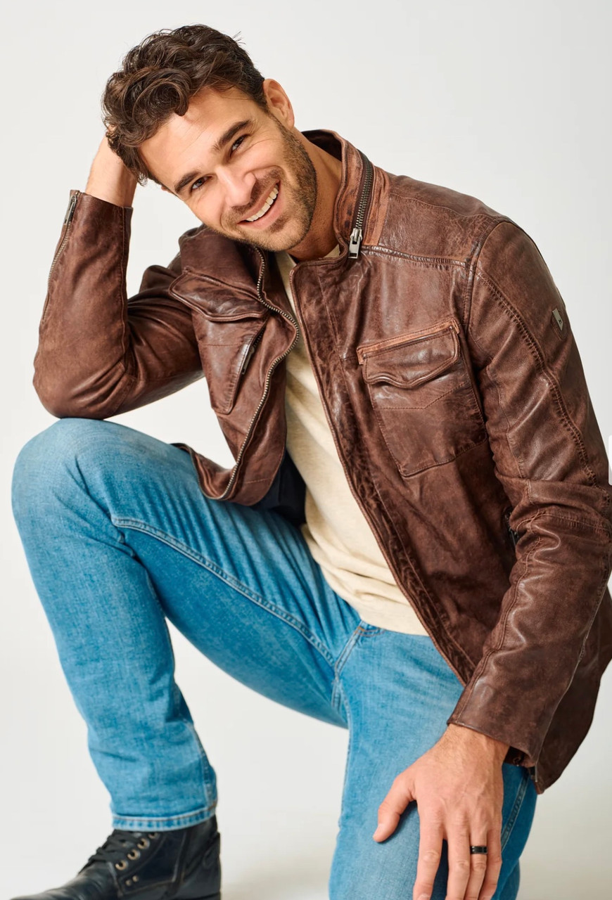 Cove Leather Jacket - Hazel Twenty/Lex Twenty Menswear