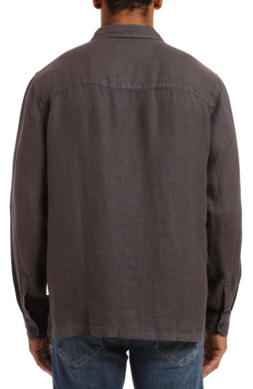 Long Sleeve Two Pocket Linen Shirt - Hazel Twenty/Lex Twenty Menswear