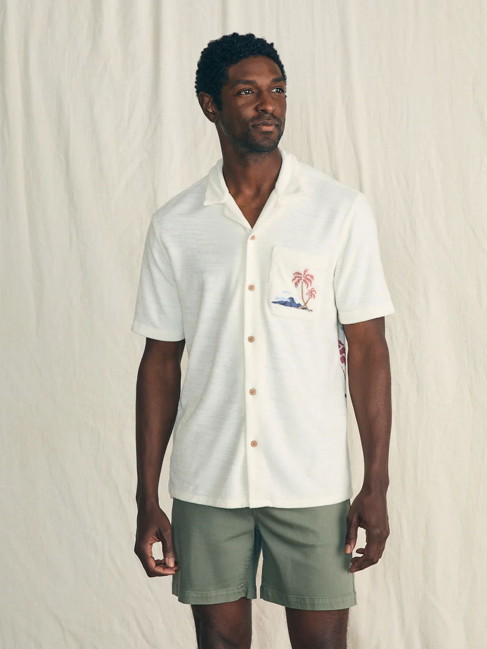 SS Cabana Towel Terry Shirt - Hazel Twenty/Lex Twenty Menswear