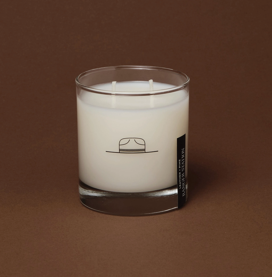 Rocks Glass Candle - Leather and Pine - Thumbnail 2