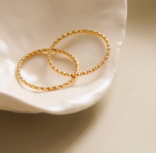 Riley 18K Minimalist Thin Braided Ring 8 Riley 18K Minimalist Thin Braided Ring 8