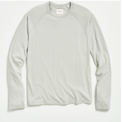 Long Sleeve Sueded Cotton Crew