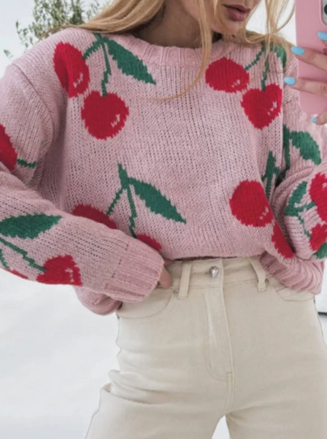 Cherries Pullover Jumper