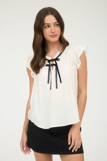 Thalia Tie Front Blouse