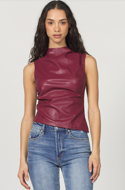 Shaunee Vegan Leather Top