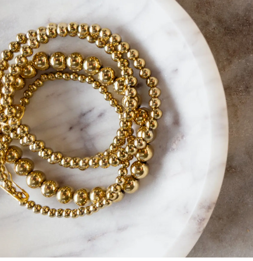 3mm Gold Ball Bracelet