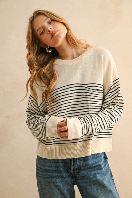 Birdie Long Sleeve Stripe Sweater