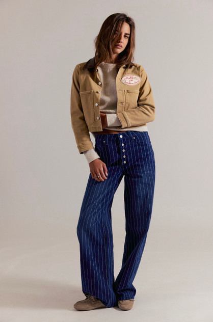 Striped NIA Boyfriend Jean