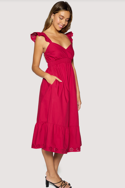 Vino Kiss Midi Dress