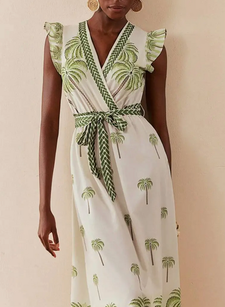 Flutter Sleeve Maxi Dress