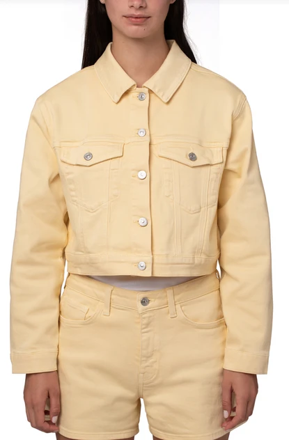 Harmony Faded Lemon Denim Jacket