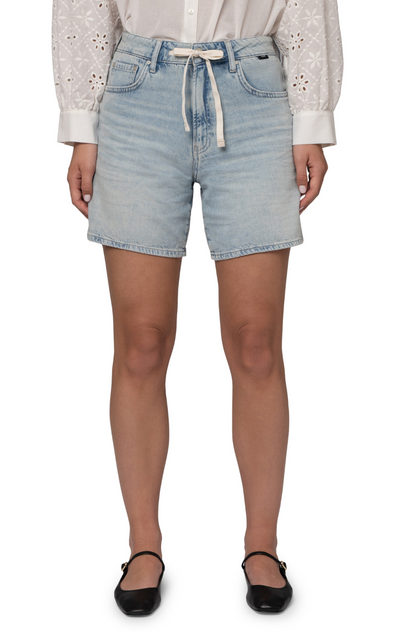 Nella Bleached Linen Denim Shorts