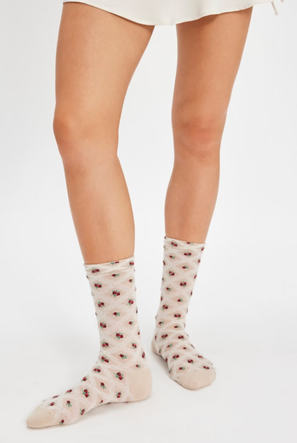 Floral Jacquard Trouser Sock