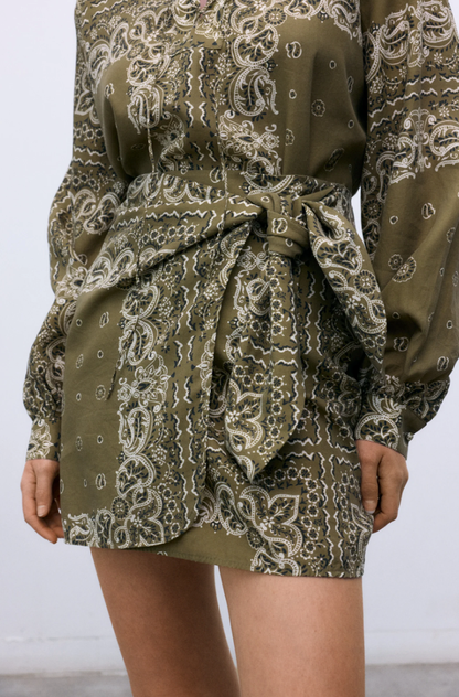 Waterlily Bandana Print Skirt