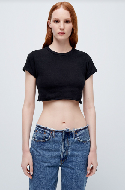 Cropped 60's Slim Tee